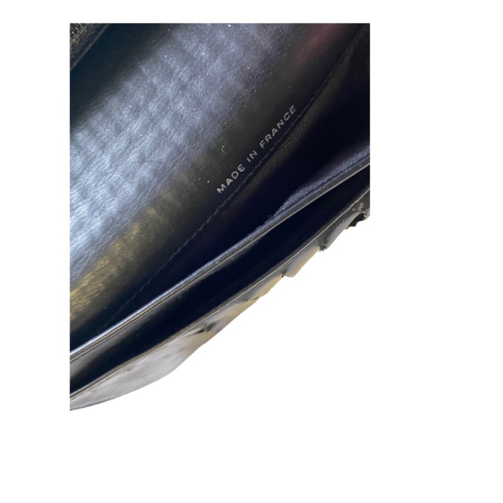 Chanel Micro Chocolate Bar Coco Mark Long Wallet Black Leather - Picture 11 of 13